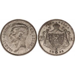 Belgium 4 Belga / 20 Francs 1932