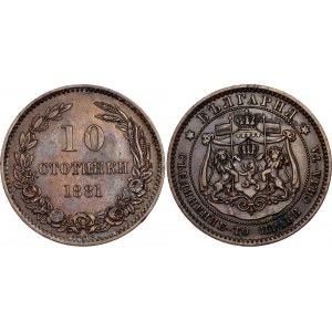 Bulgaria 10 Stotinki 1881