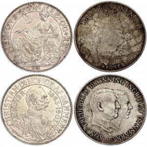 Denmark 2 x 2 Kroner 1903 - 1953