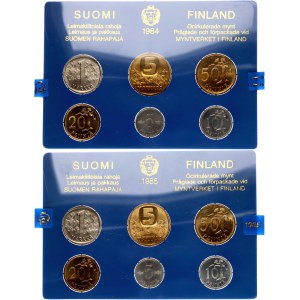 Finland Lot of 2 Annual Mint Set 1984 - 1985