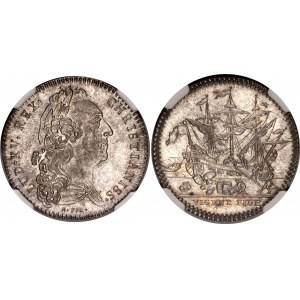 France Silver Jeton Bayonne - Commerce Duvivier 1715 - 1774 (ND) NGC MS 65