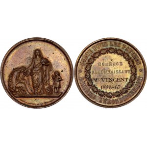 France Politics, Society, War Bronze Medal 1866 - 1867