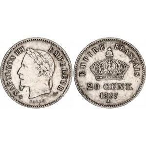 France 20 Centimes 1867 A