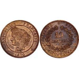 France 10 Centimes 1870 A