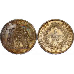 France 5 Francs 1874 A