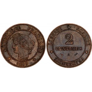 France 2 Centimes 1896 A