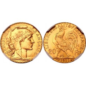 France 20 Francs 1911 NGC MS 65+