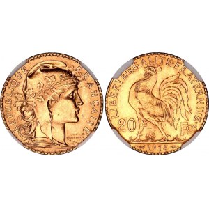 France 20 Francs 1914 NGC MS 65
