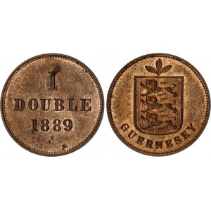 Guernsey 1 Double 1889 H