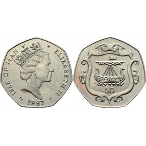 Isle of Man 50 Pence 1987