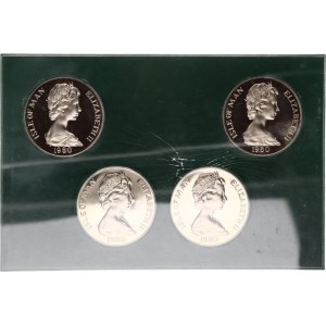 Isle of Man Pobjoy Proof Set of 4 Coins 1980 with Original Folder