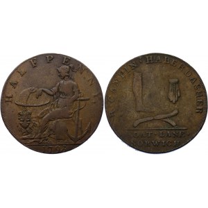 Great Britain Norfolk Norwich Robert Campin 1/2 Penny Token 1793