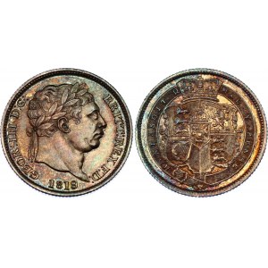 Great Britain 1 Shilling 1819 /8 Overdate