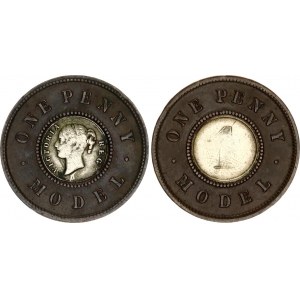 Great Britain 1 Penny 1844 (ND) Model Coinage