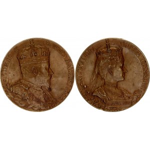 Great Britain Commemorative Bronze Medal Coronation of Edward VII 1902