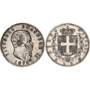 Italy 5 Lire 1874 MBN