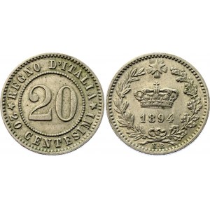 Italy 20 Centesimi 1894 KB