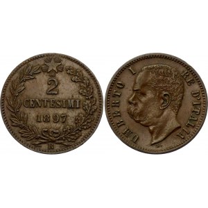 Italy 2 Centesimi 1897 R