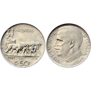 Italy 50 Centesimi 1921 R