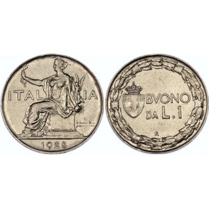 Italy 1 Lira 1928 R