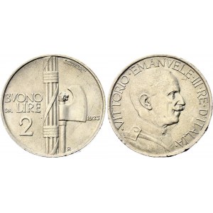 Italy 2 Lire 1923 R