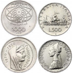 Italy 500 - 1000 Lire 1961 - 1970