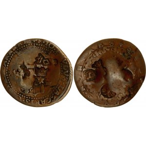 Order of Malta 4 Tari 1636 - 1651 (ND) Countermarked