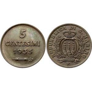 San Marino 5 Centesimi 1935 R