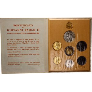 Vatican Mint Set of 7 Coins 1986 with Original Folder
