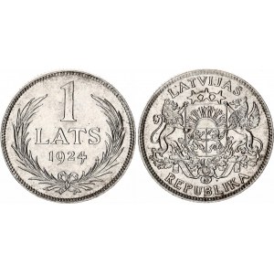 Latvia 1 Lats 1924 German Occupation