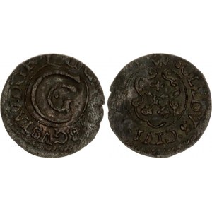 Livonia Riga 1 Solidus 1654 Swedish Occupation