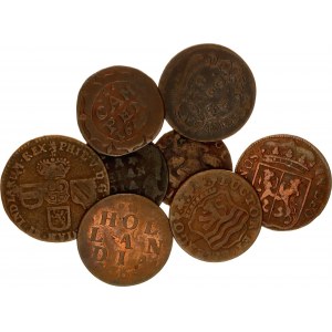 Netherlands Lot of 8 Coins 1659 - 1781
