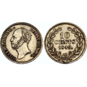 Netherlands 10 Cent 1849 .