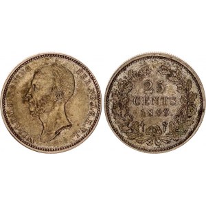 Netherlands 25 Cents 1849.