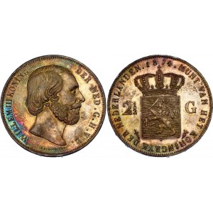 Netherlands 2-1/2 Gulden 1874