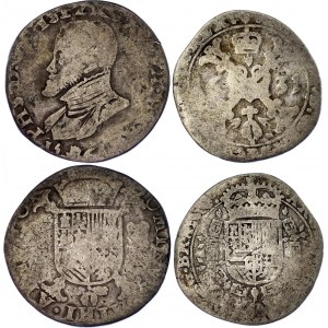 Spanish Netherlands 1/4 Patagon - 1/2 Philipsdaalder 1563 - 1631