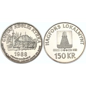 Sweden Silver Token Gustaf Adolf Church 1988 (ND)