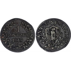 Switzerland St.Gallen 1 Kreuzer 1815 K
