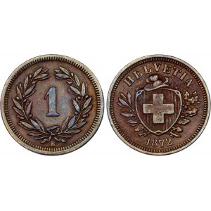 Switzerland 1 Rappen 1872 B
