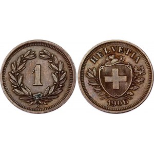 Switzerland 1 Rappen 1906 B
