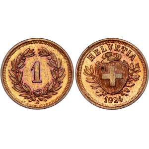 Switzerland 1 Rappen 1924 B