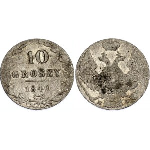 Russia - Poland 10 Groszy 1840
