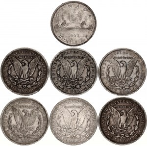 America Lot of 7 Silver Coins 1883 - 1963