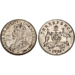 Australia 3 Pence 1921 M