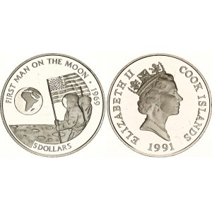Cook Islands 5 Dollars 1991
