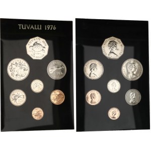 Tuvalu Proof Set of 6 Coins 1976 with Original Folder