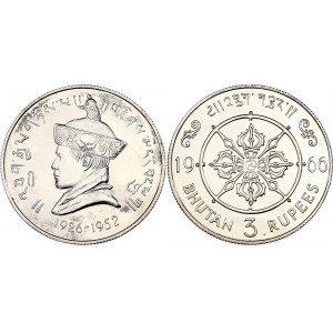 Bhutan 3 Rupees 1966