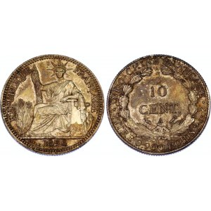 French Indochina 10 Centimes 1896 A