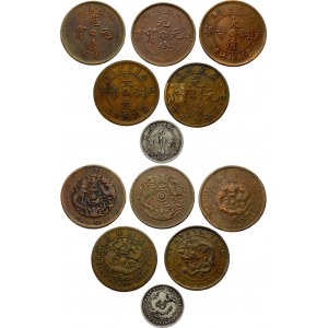 China Empire Lot of 6 Coins 19th-20th Century (ND)