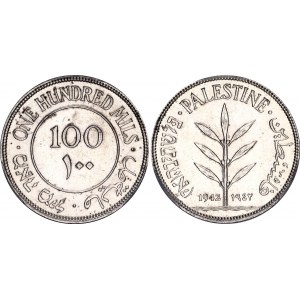 Palestine 100 Mils 1942 PCGS MS 61